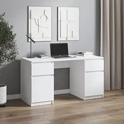 Комп'ютерний стіл Vays, письмовий стіл з двома тумбами, з шухлядами без ручок R-34