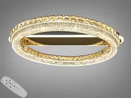 Люстра стельова LED кришталева хром 140W пульт