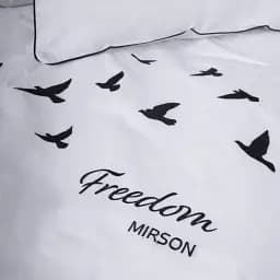 Комплект постільної білизни MirSon Ranforce Elite 11-2107 White "Freedom" 2 x 160 x 220 см - мініатюра 2