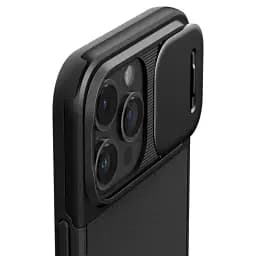 Чохол із захистом камери Spigen Optik Armor (MagFit) Black для iPhone 15 Pro (ACS06738) - мініатюра 4