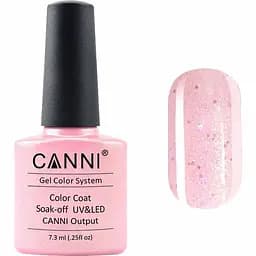 Гель-лак Canni Color Coat Soak-off UV&LED 216 мелкие розово-голографические блестки 7.3 мл