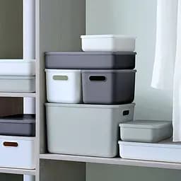 Ящик для зберігання МВМ My Home FH-12 L 360х257х80 мм білий (FH-12 L WHITE) - мініатюра 6