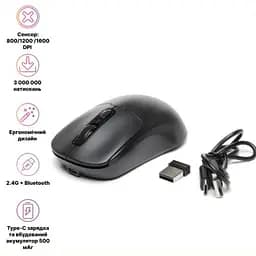 Комп'ютерна мишка Holmer (MW-03OF) Wireless/Bluetooth Black (MW-03OF) - мініатюра 2