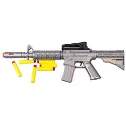 Іграшковий автомат Golden Gun з м'якими кулями M16 PF 910GG Сріблястий