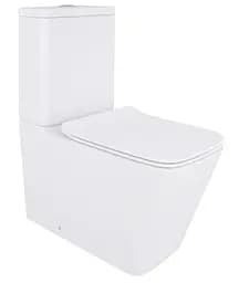 Напольный унитаз Qtap Crow Eco Rimless с сиденьем Slim Duroplast/ Soft-close/ Quick Release QTCRO27W48750