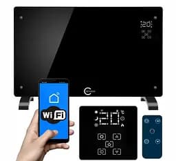 Конвекторний обігрівач Carruzzo 2 в 1 Q20F1 2500W Wi-Fi SMART Black - мініатюра 2
