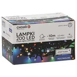 Гирлянда Chomik 200 LED мультиколор с эффектом блеска 10 м (LED9492)