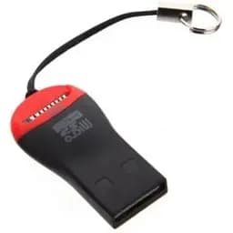 Кардрідер USB STLab U-374, чорний/Red, USB 2.0 - microSD