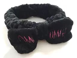 Косметическая повязка на голову для волос махровая OMG Черная