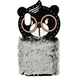 Чохол-накладка Toto TPU Fluffy Case IPhone X Bear Gray