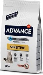Сухий корм для кішок Advance Cat Salmon Sensitive 3 кг. м'ясо лосося для кішок з чутливим травленням