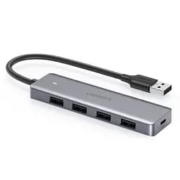 USB Hub UGREEN 4-port 15см USB 3.0 Активний, Metal Plated Shell, Ultra Slim CM219 Сірий