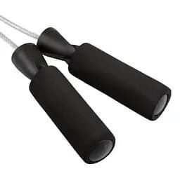 Скакалка швидкісна PowerPlay 4211 X ROPE з обтяжувачами (120 г*2) Чорна 3 м (PP_4211) - мініатюра 2