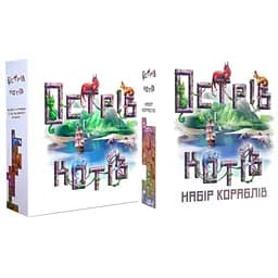 Настільна гра Geekach Games Острів котів з доповненням Набір кораблів (укр.) (GKCH001+1.5)