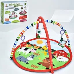 Килимок для немовляти, 82 см, дуга 2 шт., підвіски 4 шт. (брязкальце, пискавка), 38x30x13 см