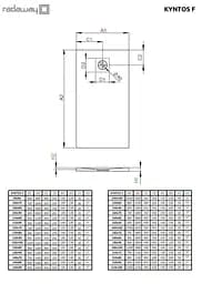 Душовий піддон Radaway Kyntos F 210x100 колір антрацит HKF21010-64 - мініатюра 2