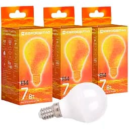 Набор светодиодных ламп Евросвет 7 Вт 4200 К P-7-4200-14 Е 14, 3 шт. (58936)