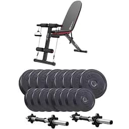 Набір Elitum Titan гантелі 2х31кг з лавою HS-1030 F