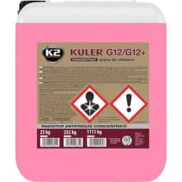 Антифриз K2 Kuler Long Life G12 червоний концентрат 23 кг (W416C)