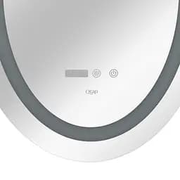 Дзеркало Qtap Mideya 500x700 з LED-підсвічуванням Touch, з антизапотіванням, з годинником, диммером яскравості QT2078NCR5070W - мініатюра 5