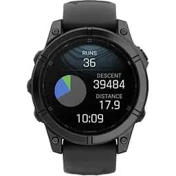 Смарт-годинник Garmin Fenix E 47mm AMOLED Slate Gray Steel with Black Silicone Band (010-03025-03/01/13) - мініатюра 8