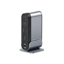 USB-хаб Baseus UnionJoy 17-Port Triple-Display Docking Station Space Grey（USB-C to HDMI4K@60Hz*2+DP4K@60Hz*1+USB3.0*3+USB-C3.0*2+USB2.0*2+PD*1+PC*1+ (B00532304811-00) - мініатюра 3