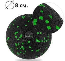 Набір для масажу та йоги PowerPlay PP_4095 EPP (Ролик 45*15 + 2-ва мячі) Green + гумка 5.5 кг (PP_4095_Green) - мініатюра 6