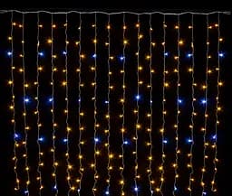 Гирлянда штора 2х2 м в комнату на стену Желтая светодиодная интерьерная 240 лампочек Laplandia от сети (Y.03.5Т.240+)