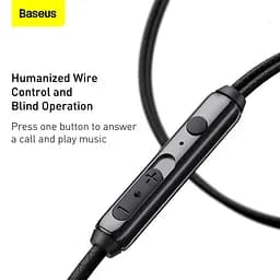 Дротові навушники Baseus Encok H19, 3.5mm, 1.2m (NGH19-03) black - мініатюра 7