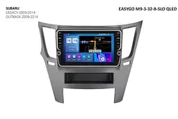 Штатна автомагнітола EasyGo M9-3-32-B-SLO QLED Subaru Legacy, Outback