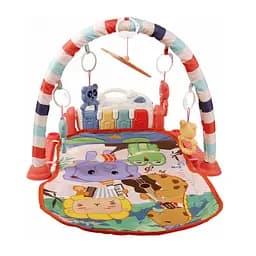 Развивающий коврик Lindo с музыкой, оранжевый (668-140 пом)