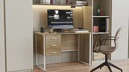 Комп'ютерний стіл Ferrum-decor Гаррі 75x120x70 білий ДСП Дуб Сонома 16мм (FRD-101002) - мініатюра 4