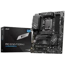 Материнська плата MSI PRO LGA1700, B760-P DDR4 II, B760, 4xDDR4, Int.Video(CPU), 4xSATA3, 2xM.2, 2xPCI-E 4.0 x16, 3xPCI-E 3.0 x16, ALC897, RTL8125BG, 8xUSB3.2/6xUSB2.0, HDMI/DP, ATX - мініатюра 2