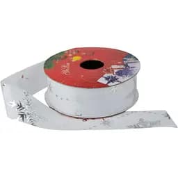 Стрічка декоративна Chomik текстиль 2.5 см x 2.7 м біла (TAS9737)