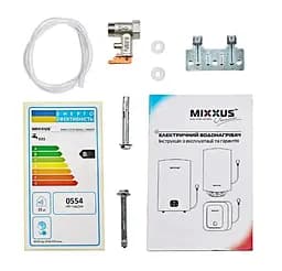 Водонагрівач Mixxus EWH-1215 Small Under під мийкою 15 л, 1500 Вт, мокрий ТЕН, вертикальний, квадратний, білий (WH0605) - мініатюра 2