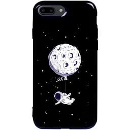 Чохол-накладка Toto Pure TPU 2 mm Print Case Apple iPhone 7 Plus/8 Plus #47 Space Moon Black