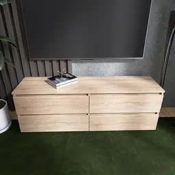 Тумба під телевізор Еверест ЛТВ-1400 Лайт 140х38х49 см Дуб сонома (EVR-4671)