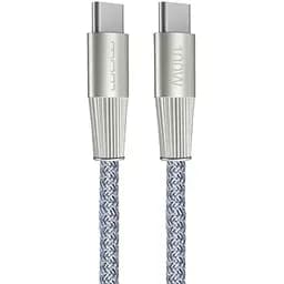 Кабель WUW-X201 Type-C to Type-C 100W 1 м Сірий