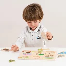 Пазл дерев’яний New Classic Toys Сафарі, 8 частин (10431) - мініатюра 5