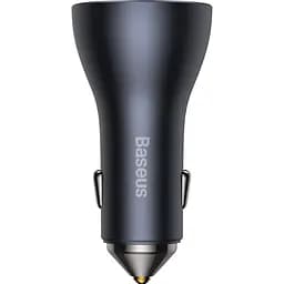 Автомобільний зарядний пристрій Baseus Golden Contactor Pro Triple Fast Charger Car Charger 65W U+C+C Dark Gray [CGJP010013] [77944] - мініатюра 3