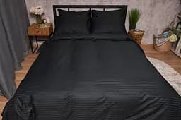 Комплект постільної білизни Moon&Star Satin Stripe Midnight Luxe полуторний 143х210 наволочки 4х50х70 - мініатюра 7