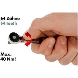 Набір головок торцевих Wurth Multi з тріскачкою 1/4" 23 шт. Zebra (096511 23) - мініатюра 2
