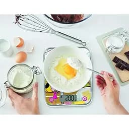 Ваги кухонні Tefal Optiss Decor 5 кг скло AAAx2 в комплекті різнокольорові (BC5125V1) - мініатюра 4
