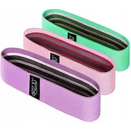 Гумка для фітнесу та спорту 4Fizjo Hip Band із тканини 3 шт. 4FJ0296 (P-5907739312983)