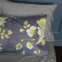 Наволочка MirSon Сатин 22-1387 Gray Flowers 40х60 см серая с желтым (2200010473346)