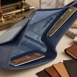 Чоловіче вертикальне портмоне Tony Perotti 3504 NEW Contatto (90617) Темно-синє - мініатюра 6