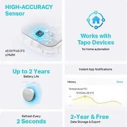 Датчик температури TP-Link та вологості (Tapo T310) smart (Tapo T310) - мініатюра 3
