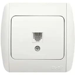 Розетка телефонна Brille євро біла Zena 500010200221 (270013)