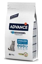 Сухий корм для котів Advance Cat Sterilized 1.5 кг. для стерилізованих котів та кішок проти ожиріння