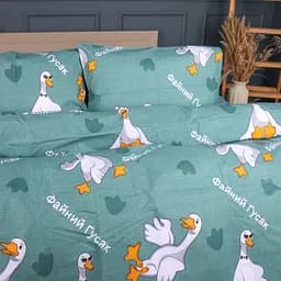 Підковдра MirSon Ranforce Elite Happy Duck 220х240 см бірюзовий (2200013129028) - мініатюра 2